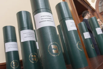 tubes with the University of Lodz PhD degree diplomas